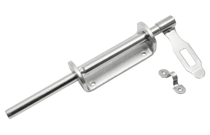 Засов воротный Домарт (110) 250 мм (с накладкой), цинк (10)