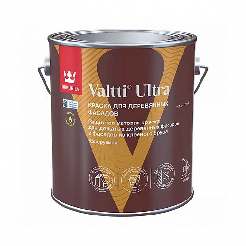 Краска для деревянных фасадов VALTTI ULTRA С мат 2,7л (6)