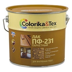 Лак ПФ-231 паркетный 0,8л глянцевый Сolorika (6)