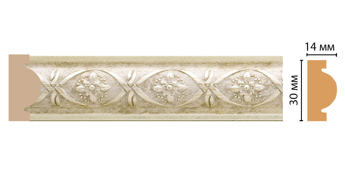 Молдинг ДМ (30*13*2400 мм) (уп.42шт)