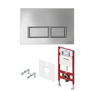 Комплект TECEspring c панелью смыва TECEspring V, хром глянец, контур клавиш хром(_1_