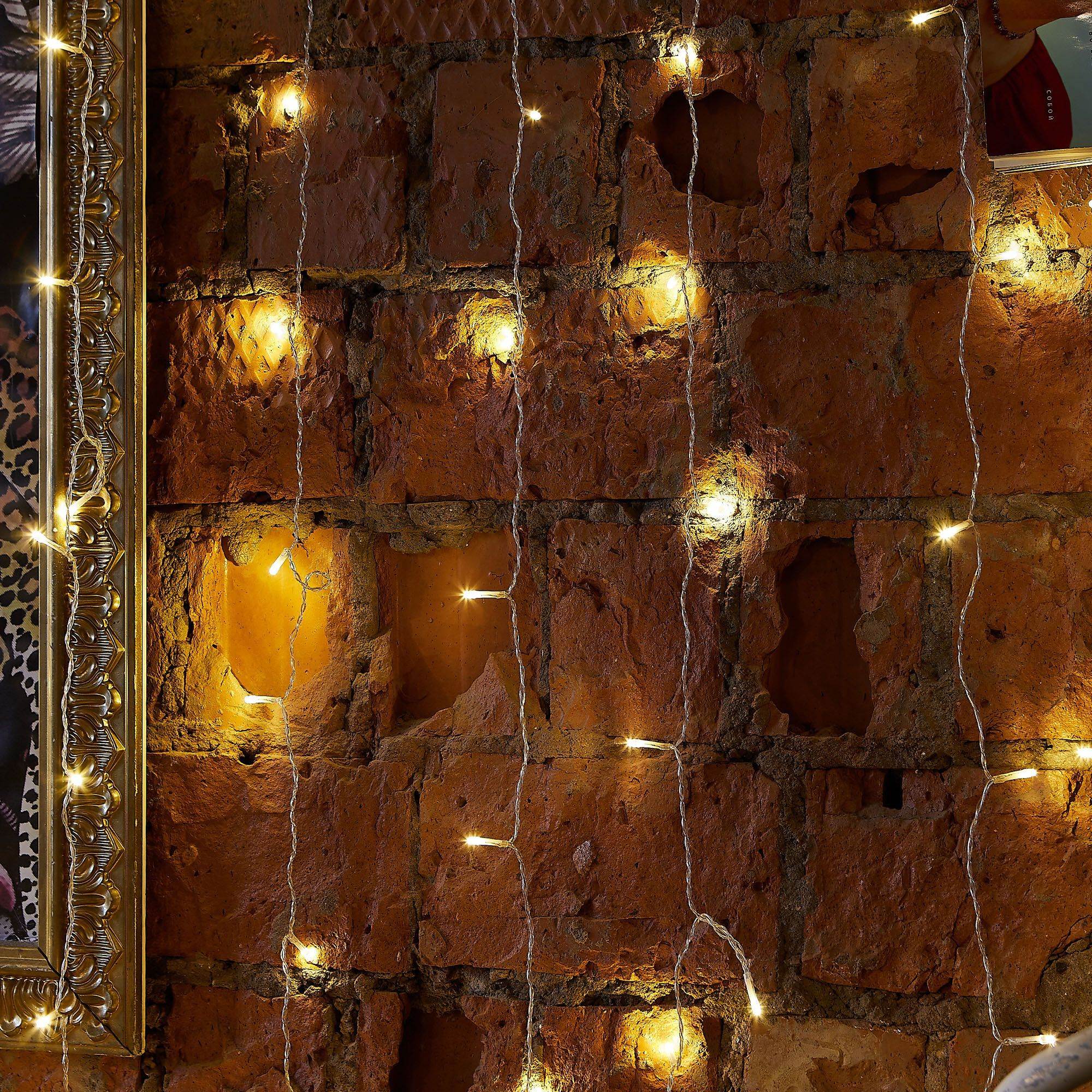 Занавес светодиодный с эффектом мерцания, 3х2м. 264 светодиода. ULD-C3020-264/TTK WARM WHITE IP44