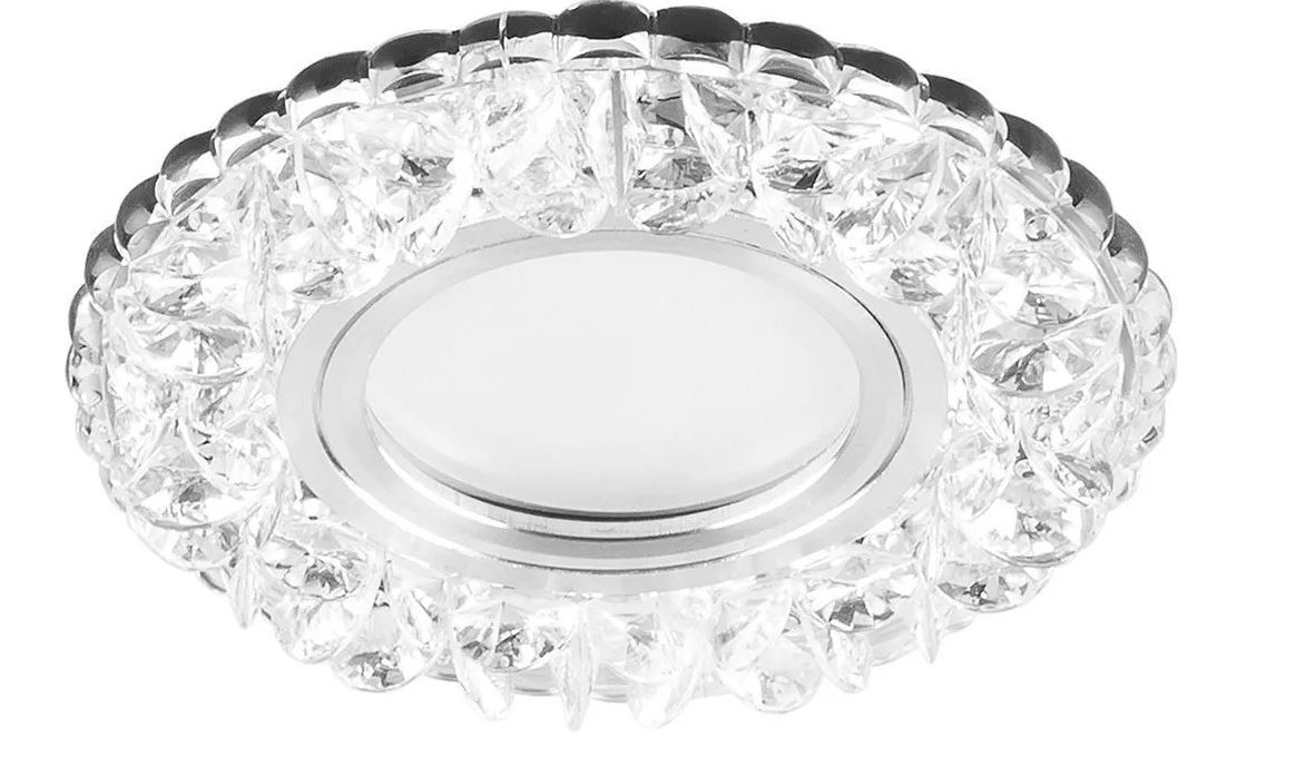 Светильник потолочный встраиваем со светод подсв 15LED*2835 SMD 4000K, MR16 20W G5.3, белый хром (1)