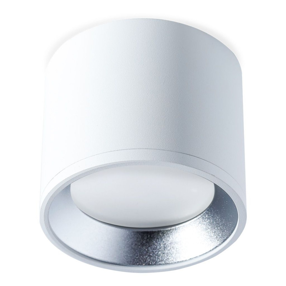 Светильник накладной под лампу GX53, белый-серебро TS2005 96x80мм Smartbuy***