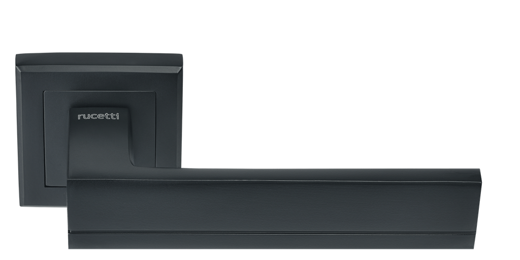 Ручка дверная RAP 22-S BL, квадр накл, черный (20)