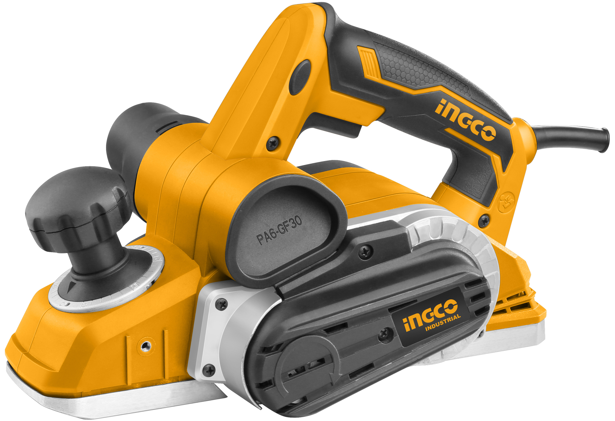 Рубанок электрический INGCO PL10508 INDUSTRIAL, 1050Вт, 16000об/мин, 82x3мм, алюм.основ, пылесб (1)