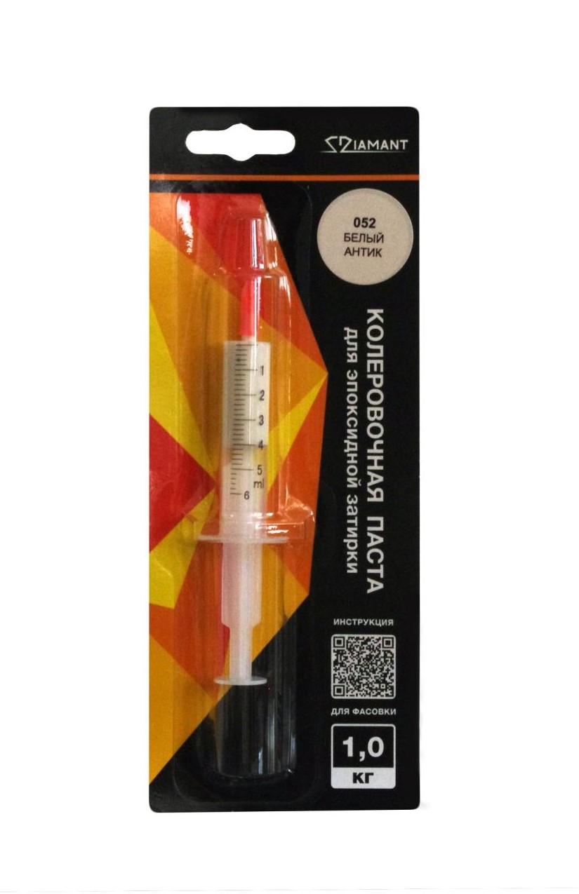Колеровочная паста 052 Диамант -Белая Антик 1кг (1)