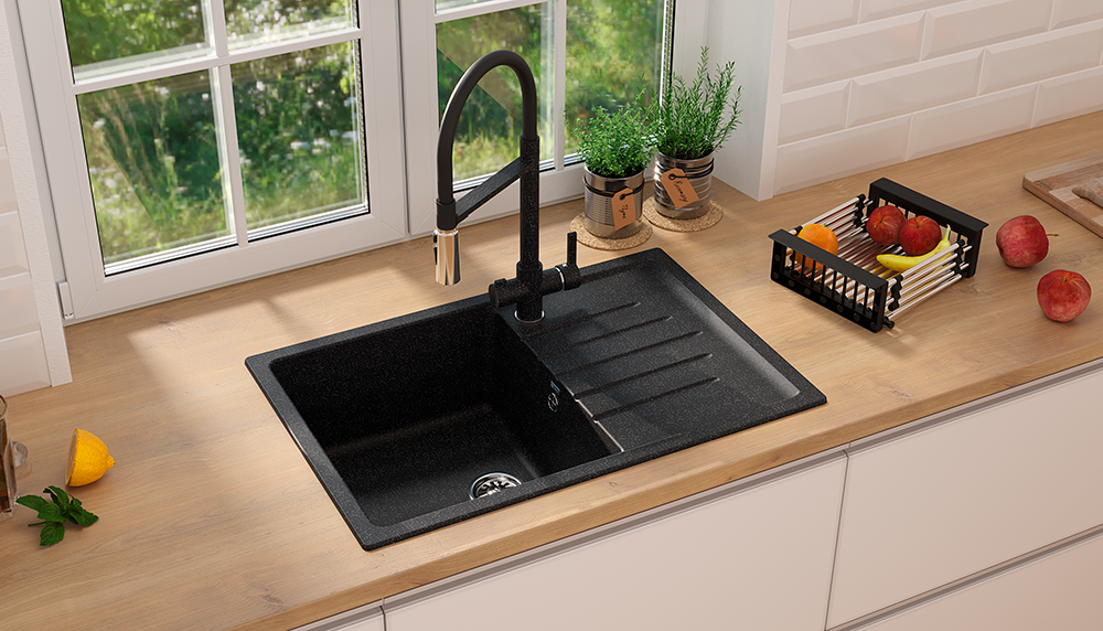 черная интерьер