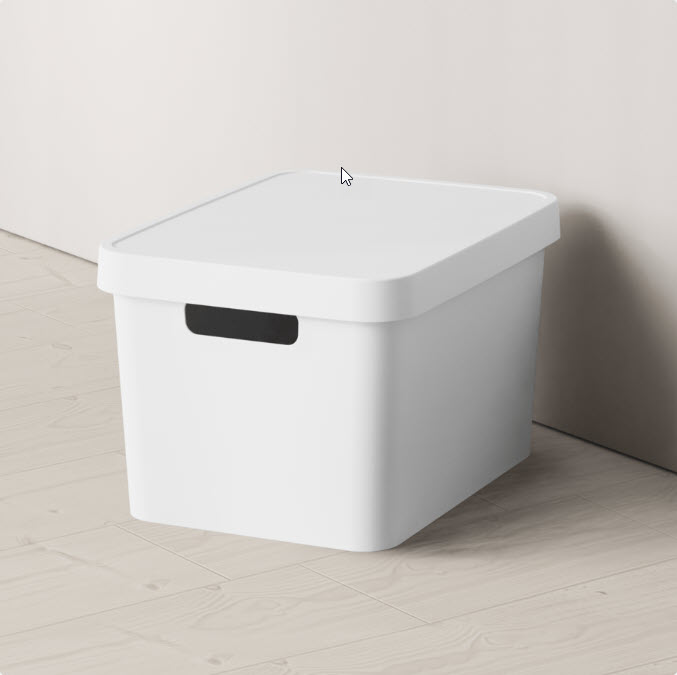 Ящик д/хранения Folk 17,0л Белый (6)