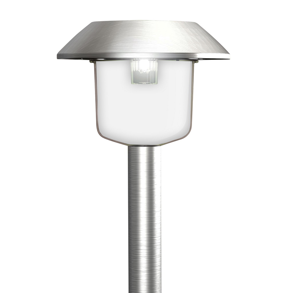 Светильник садовый Smartbuy на солнечной батарее,нержавеющая сталь, пластик,4x4x27,5 см (SBF-110)/30