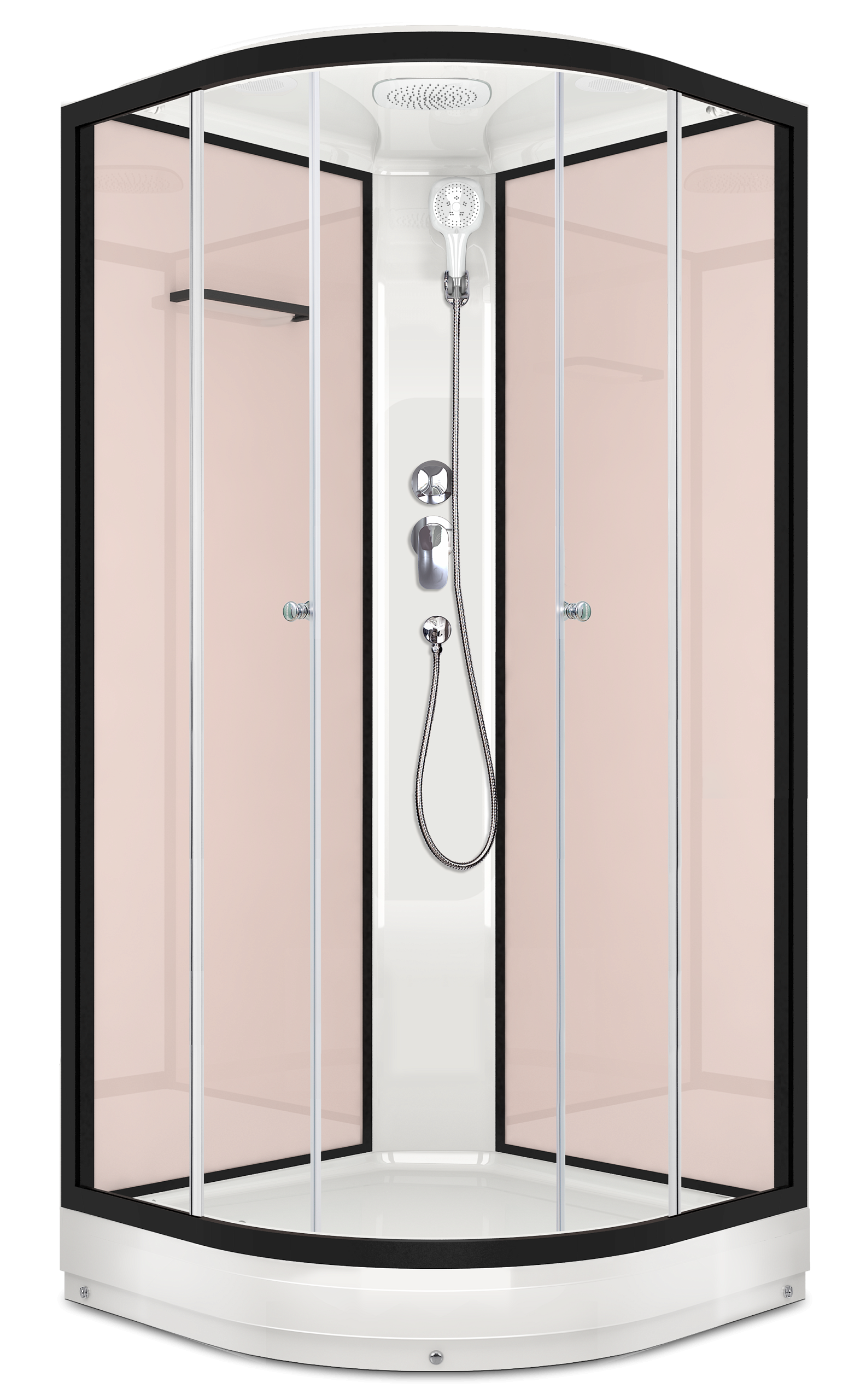 Душевая кабина Domani-Spa Delight Slim 99,Pink cappuccino просветленные стенки,90*90*218 см(_1_)