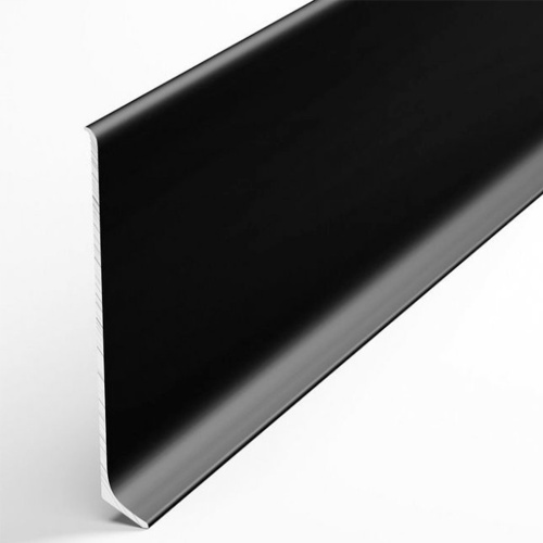 Плинтус алюминиевый 60 мм анод.черный мат. 2,5м (10)