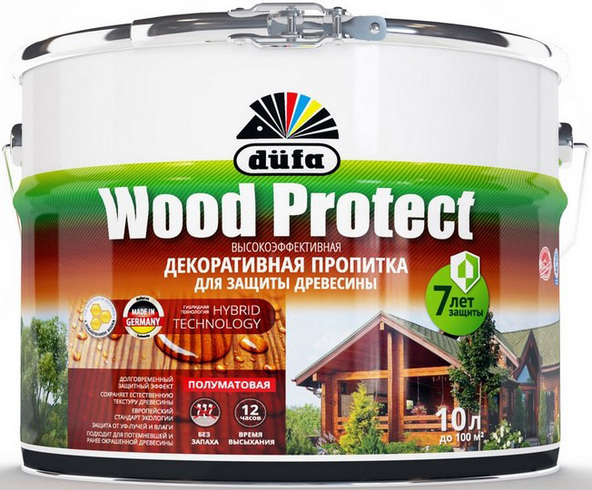 Пропитка белый 2,5 л Dufa WOOD PROTECT (2)