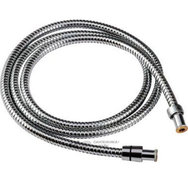 Шланг гибкий 2,0 м для лейки смесителя на борт ванны, 1/2"-F(М12), EPDM-сталь хром (_1_)