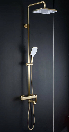 Душевая система, излив - переключатель на лейку сатин золото арт. G2418-23