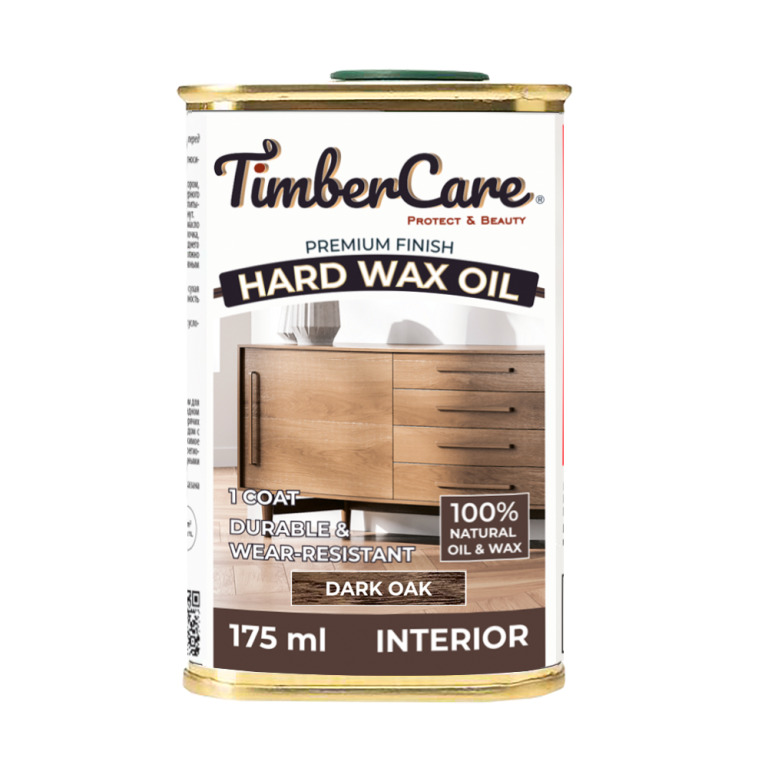 Защитное масло с тверд. воском TimberCare Hard Wax Oil (цвет:Темный дуб/Dark oak), банка 0,175л (6)