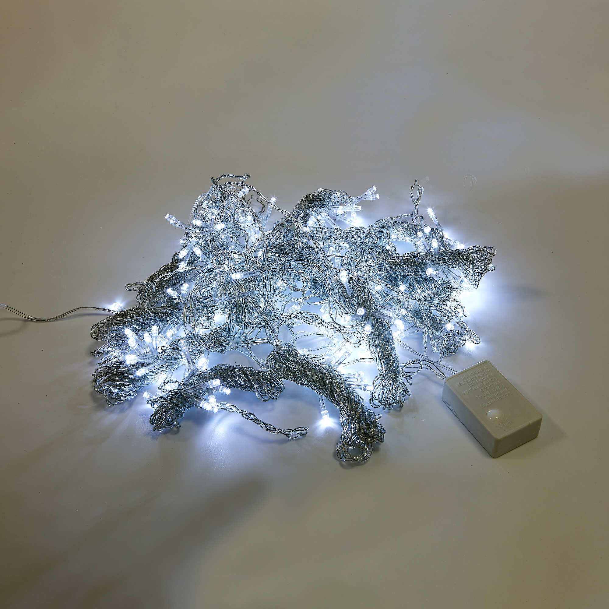 Занавес светодиодный, 3х3м. 192 светодиода. Белый свет. Провод прозрач. ULD-C3030-192/DTA WHITE IP20