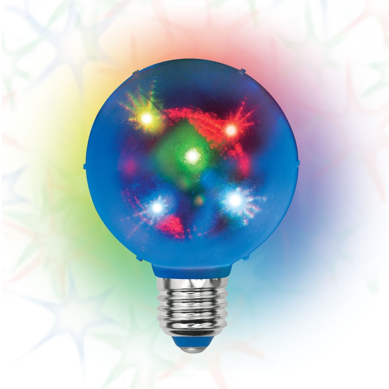 Светодиодный светильник. Свечение 3D звёзды. 220В. Диаметр 8см. ULI-Q308 1,5W/RGB/E27 ДИСКО ШАР 3D 
