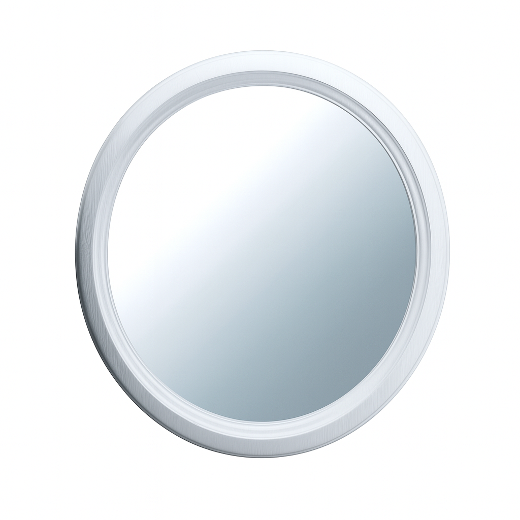 Зеркало Рекорд белый (пластик) D 700 мм