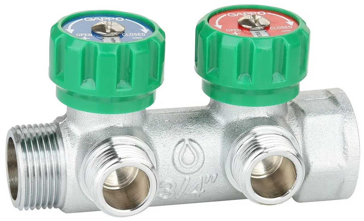 Коллектор Gappo плоский 3/4х1/2х 2 вых (1)