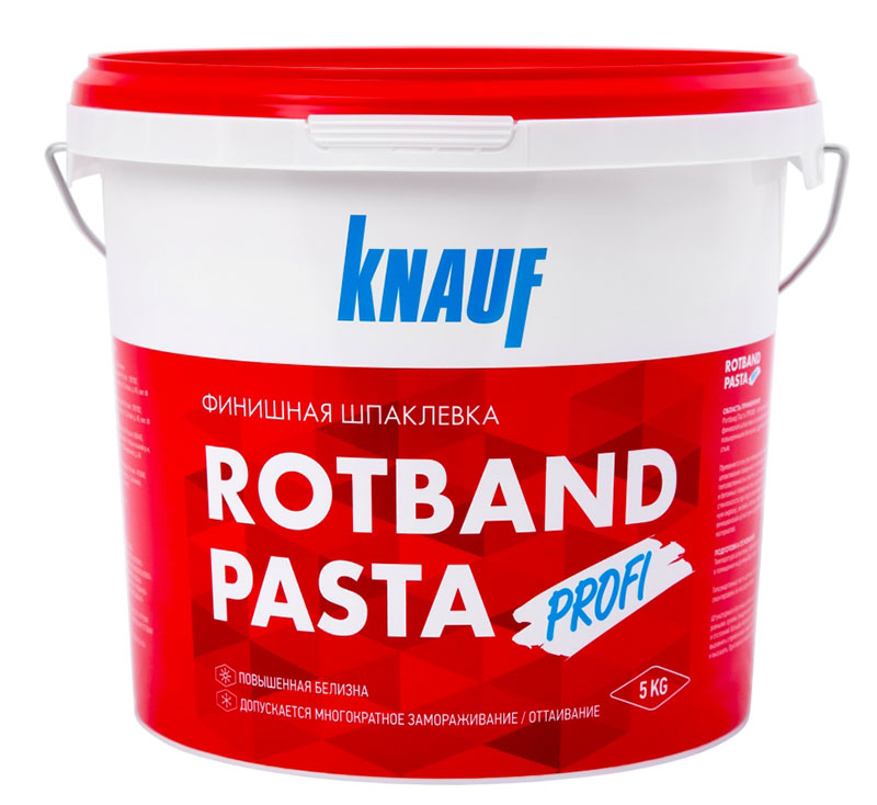 Шпатлевка 5кг профи ПАСТА Ротбанд KNAUF (1/120)