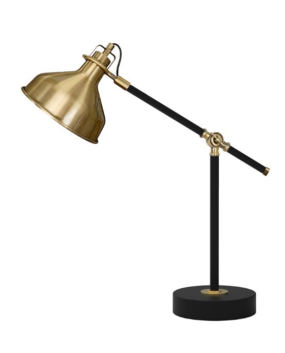 Светильник настольный ARTSTYLE, Е27, ультрачерный/античн.медь, плафон античная медь