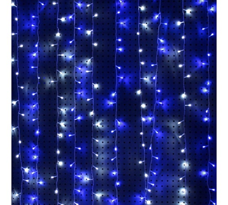 Гирлянда "Занавес" 368 синих,белых LED 1,5х1,5 (6)
