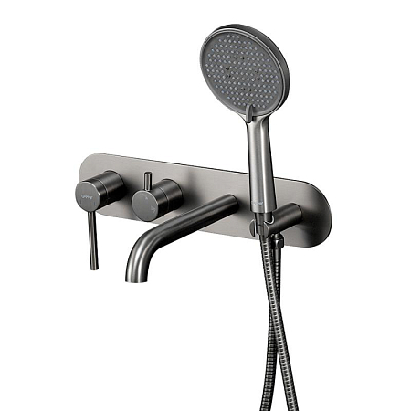 Встраиваемый смеситель для ванны и душа оружейная сталь арт. G3306-9