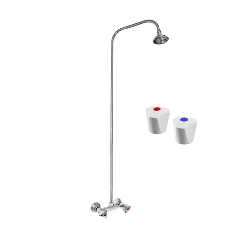 Душевая система ЦС-СМ 293-1/1 лит.корп. Бел.Пл.Мах, резин, с душевой стойкой