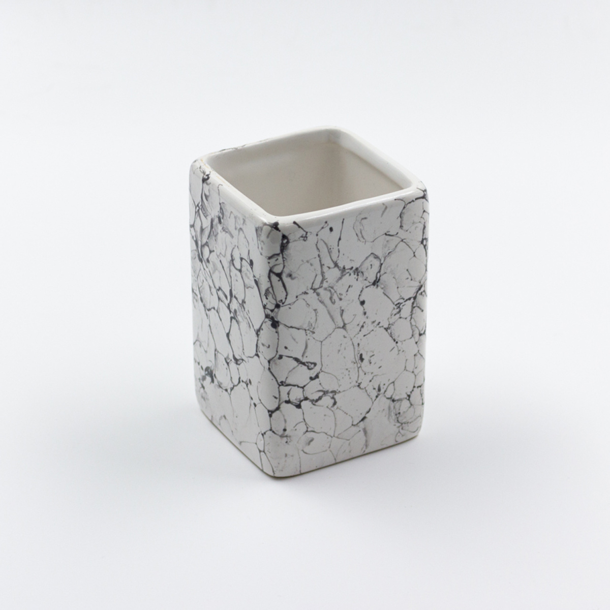 Стакан Керамический, белый мрамор