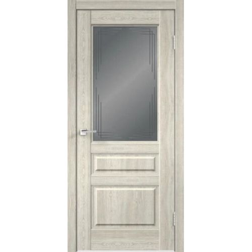 Дверь Вилла 3V Дуб дымчатый, стекло графит ПО 800 экошпон