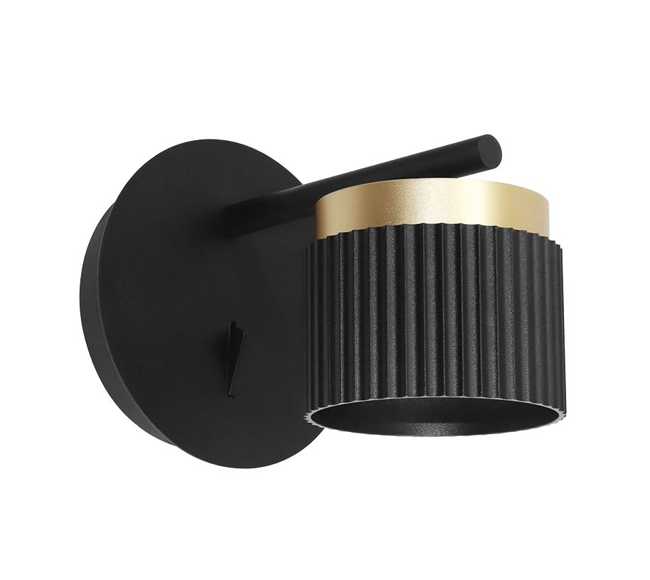 Светильник настенный под лампу GX53 Черный/Золото MUSE WOLTA (20)