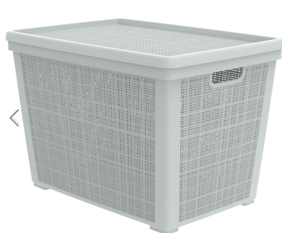 Корзинка "Лён" 65,0л 568*400*391мм с/кр Серый (8) АП 477