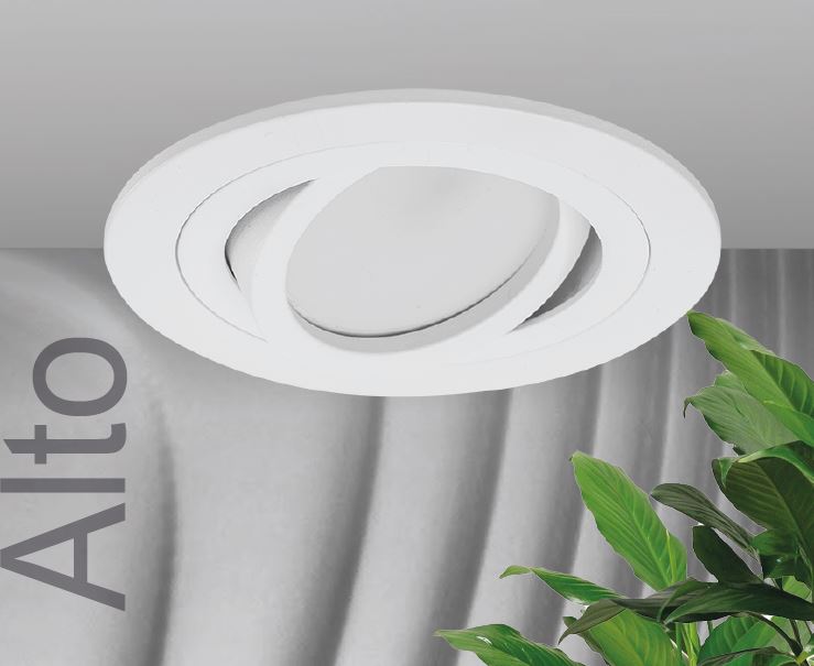 Светильник встраиваемый под лампу GU5.3 круглый Белый ALTO WOLTA
