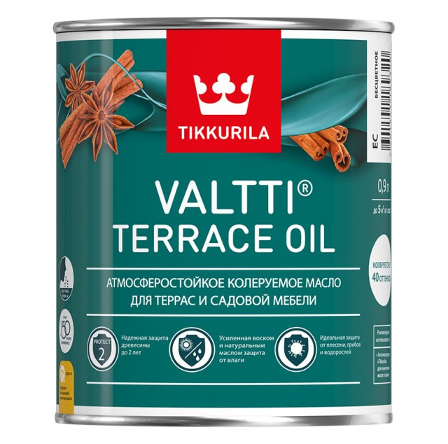 Масло для террас VALTTI TERRACE OIL EC 0,9 л (6)
