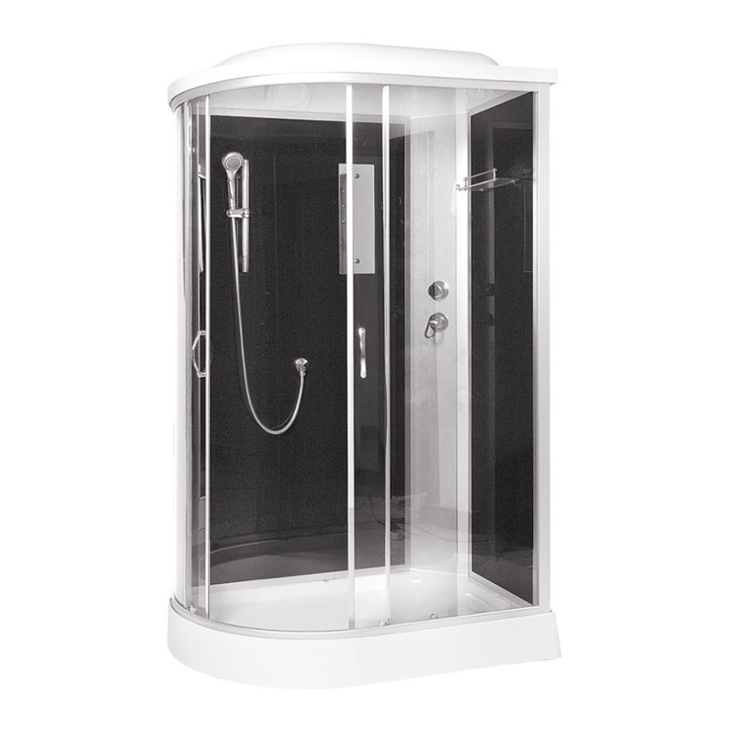 Душевая кабина ERLIT™ ER3512PR-C4 (1200*800*2150) низкий поддон, правая, черная(__)