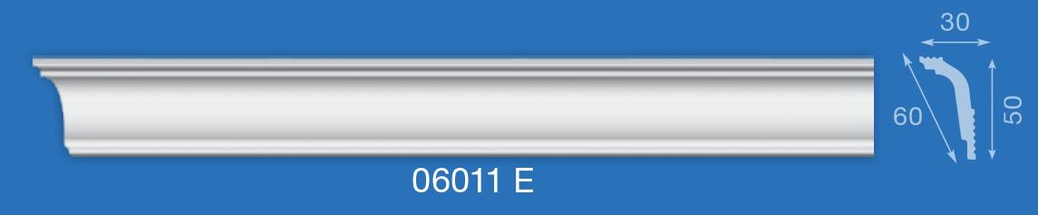 Плинтус потолочный  2 м 06011Е (100)
