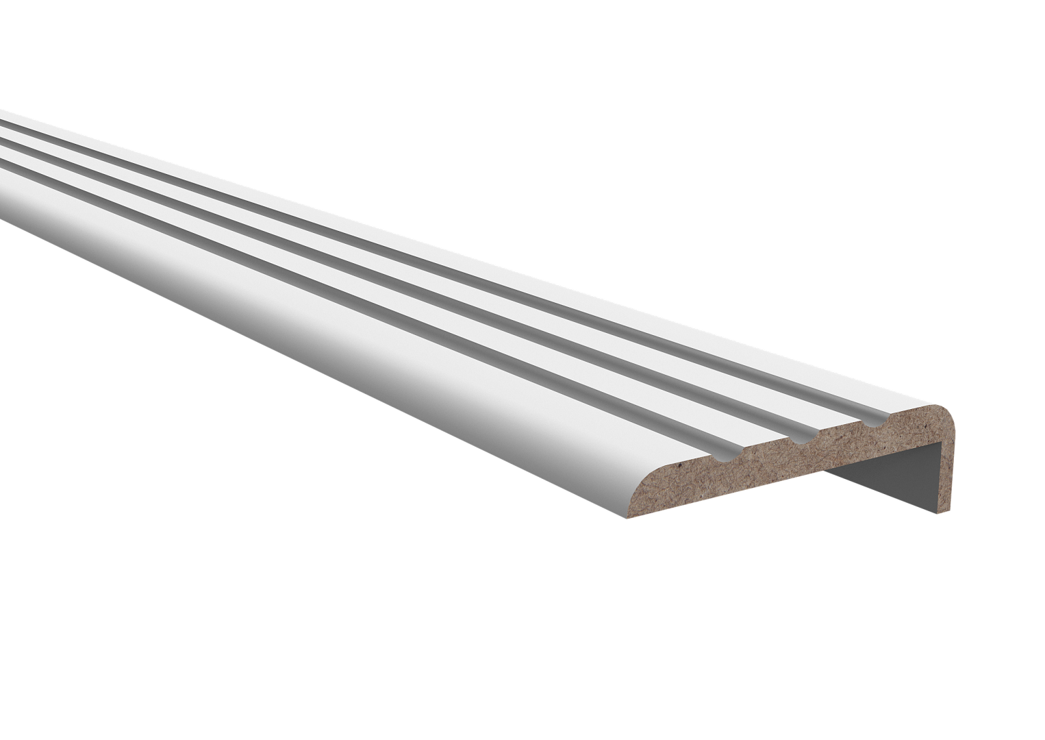 Наличник телеск. 3 ручья Бел. эмаль пат.сереб (10) (Polar)