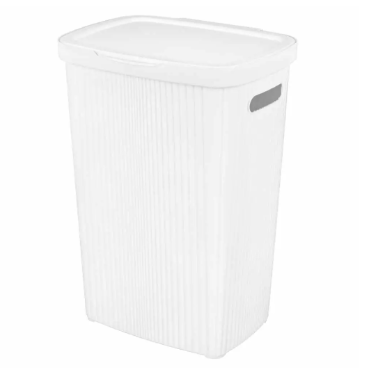 Корзина д/белья 60,0л 450*360*630мм Velvet св.серый флэк (5) 