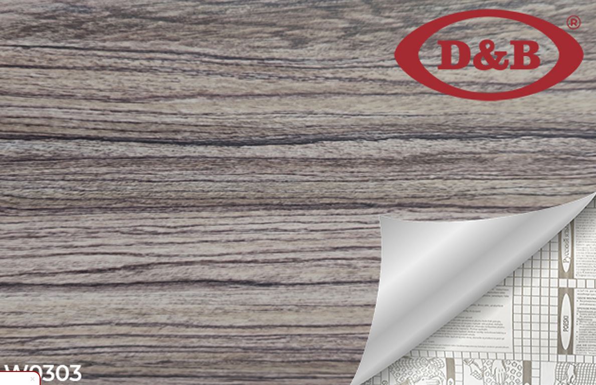 Пленка самоклеящаяся 0303W D&B 0,45*8м дерево серое /20
