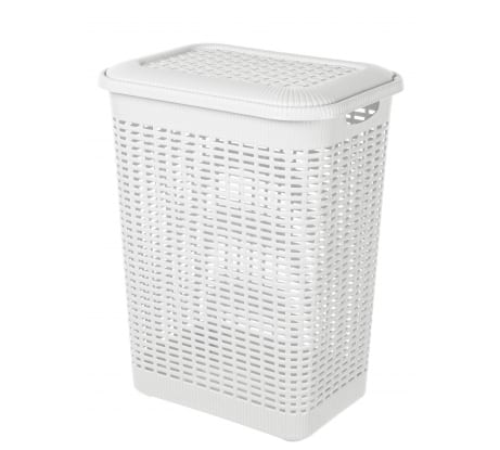 Корзина д/белья 30,0л 370*260*465мм белый (8) 431293316 Быт