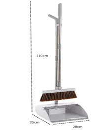 Набор веник+складной веник пластик белый