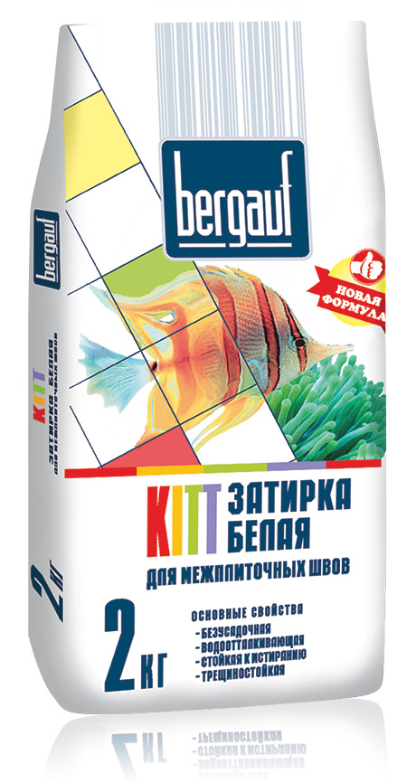 Затирка BERGAUF Kitt 2кг Белый (10)
