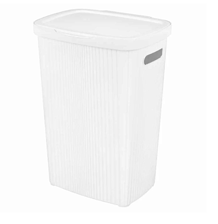 Корзина д/белья 60,0л 450*360*630мм Velvet белый (5) 