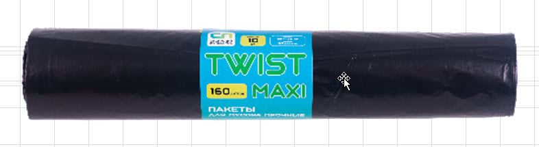 Мешок для мусора в рулоне TWIST MAXI 160л (850*1050*0,030мм) (10рул/уп)