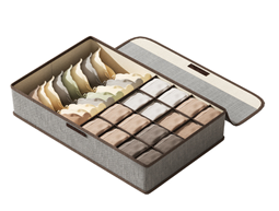 Кофр "Текс" для нижнего белья 3 в 1, 13 ячеек, складной тканевый с крышкой