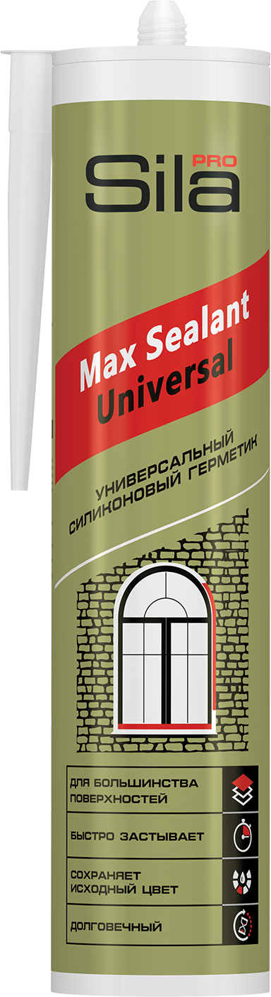 Герметик силик универс Sila PRO Max Sealant, белый, 280 мл (24)