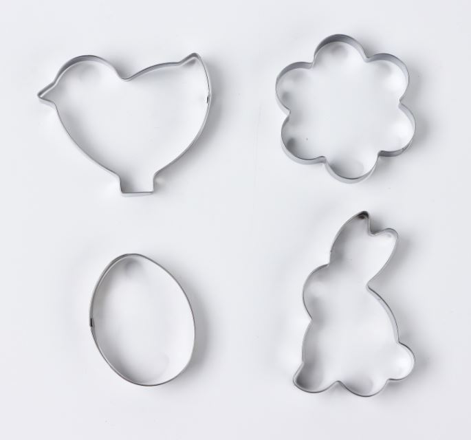 Набор форм для выпекания печенья KONFINETTA «Светлой пасхи», 4 шт, металл													