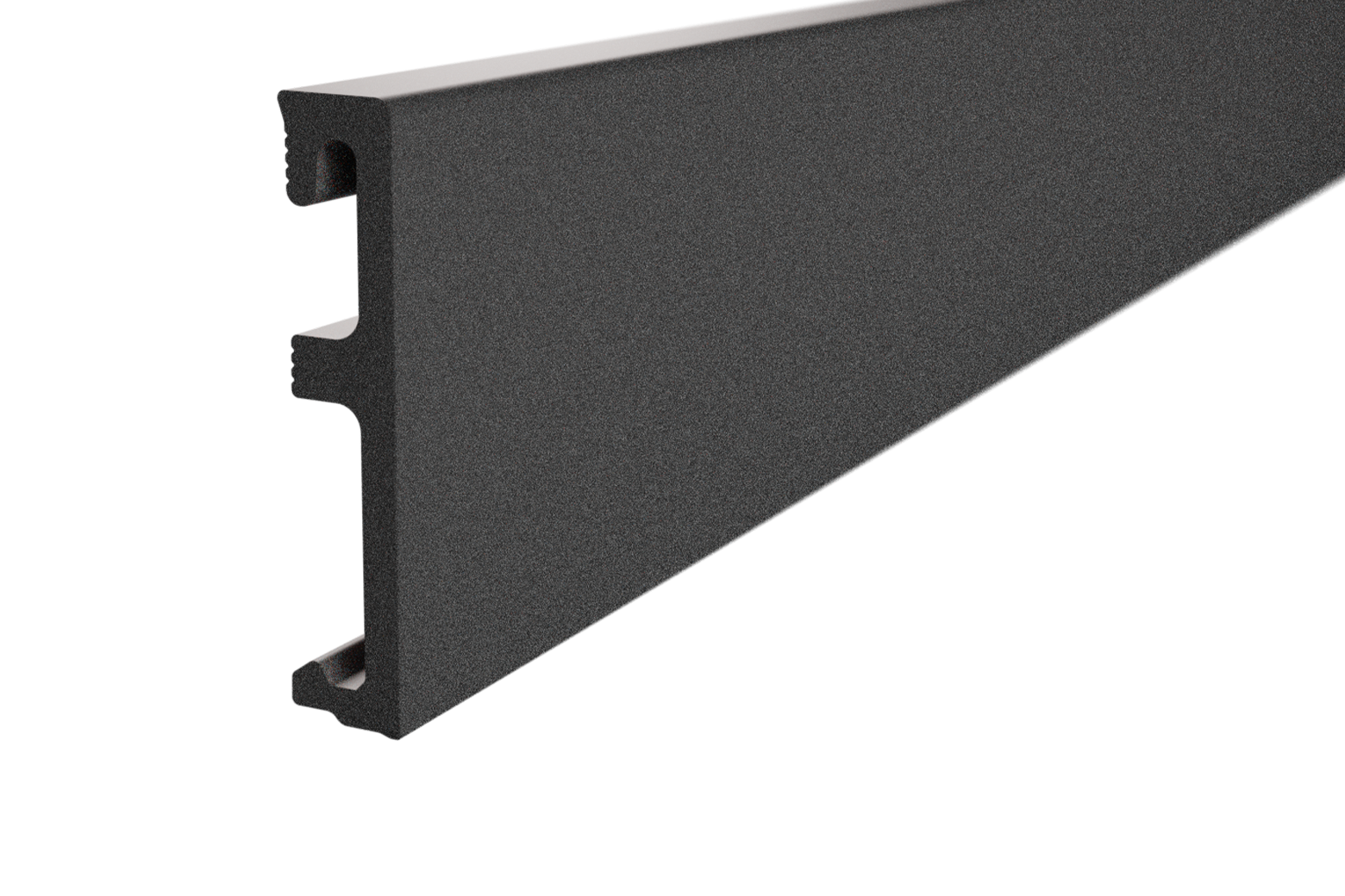 Плинтус напольный ALPHA 80 Черный 2,4м (10)