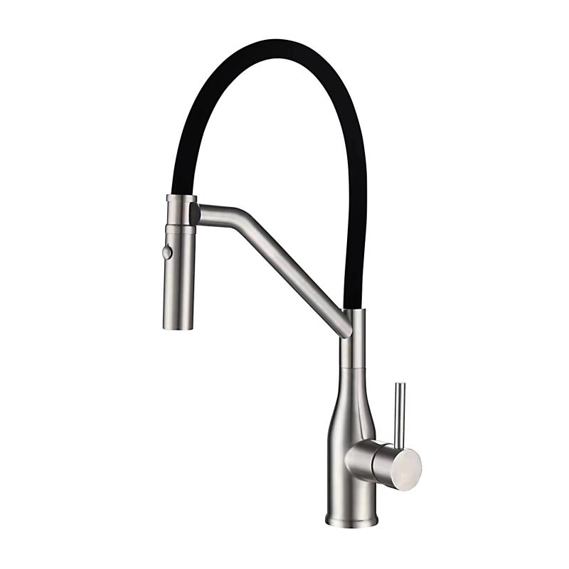 Смеситель для кухни GAPPO G4098-15 с гибким изливом сатин